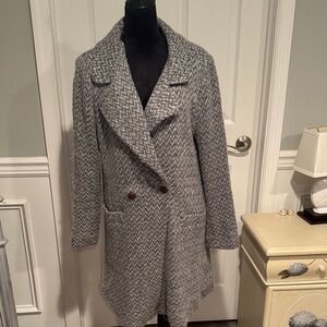 Anine Bing Gray Houndstooth Pea Coat